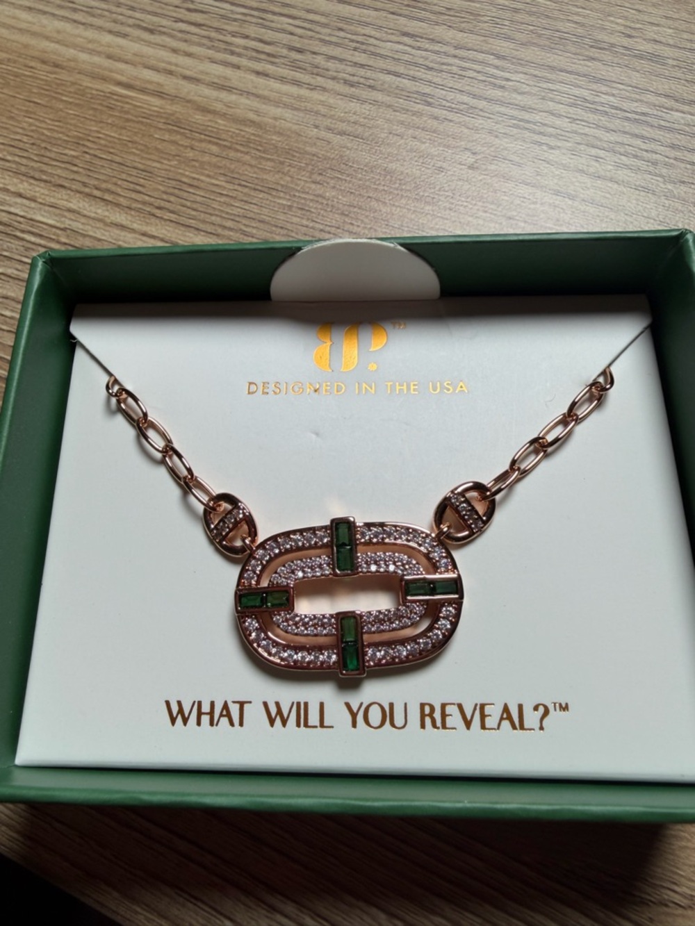 May 2026 Rose Gold Link Pendant Necklace